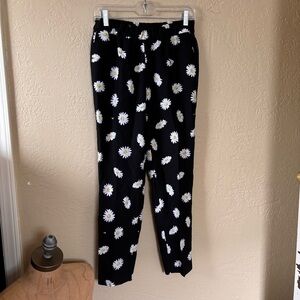 Kate Spade Black Daisy Bee Dot Track Pants size 2